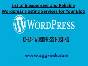 Wordpress Hosting Services for Your Blog