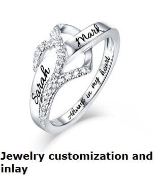 Jewelry customization and inlay