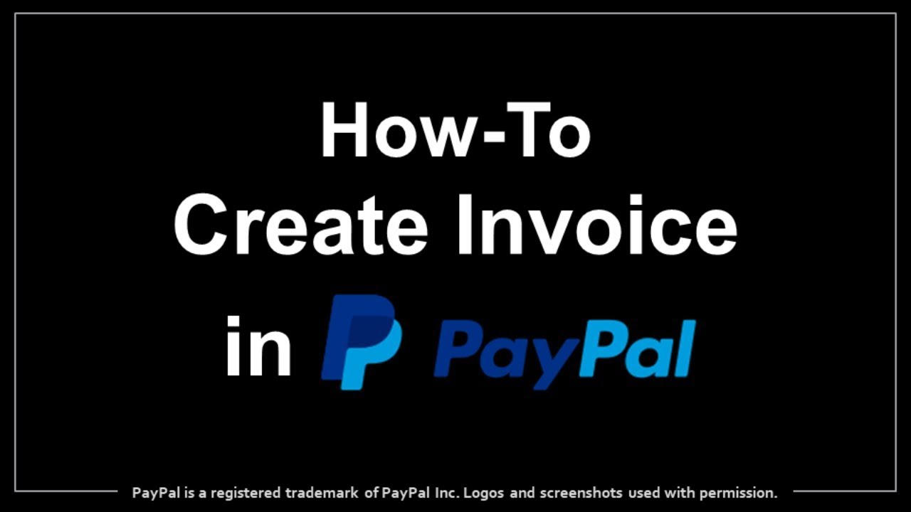 create paypal invoice