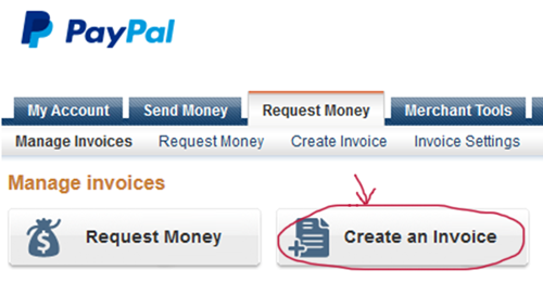 send a paypal invoice